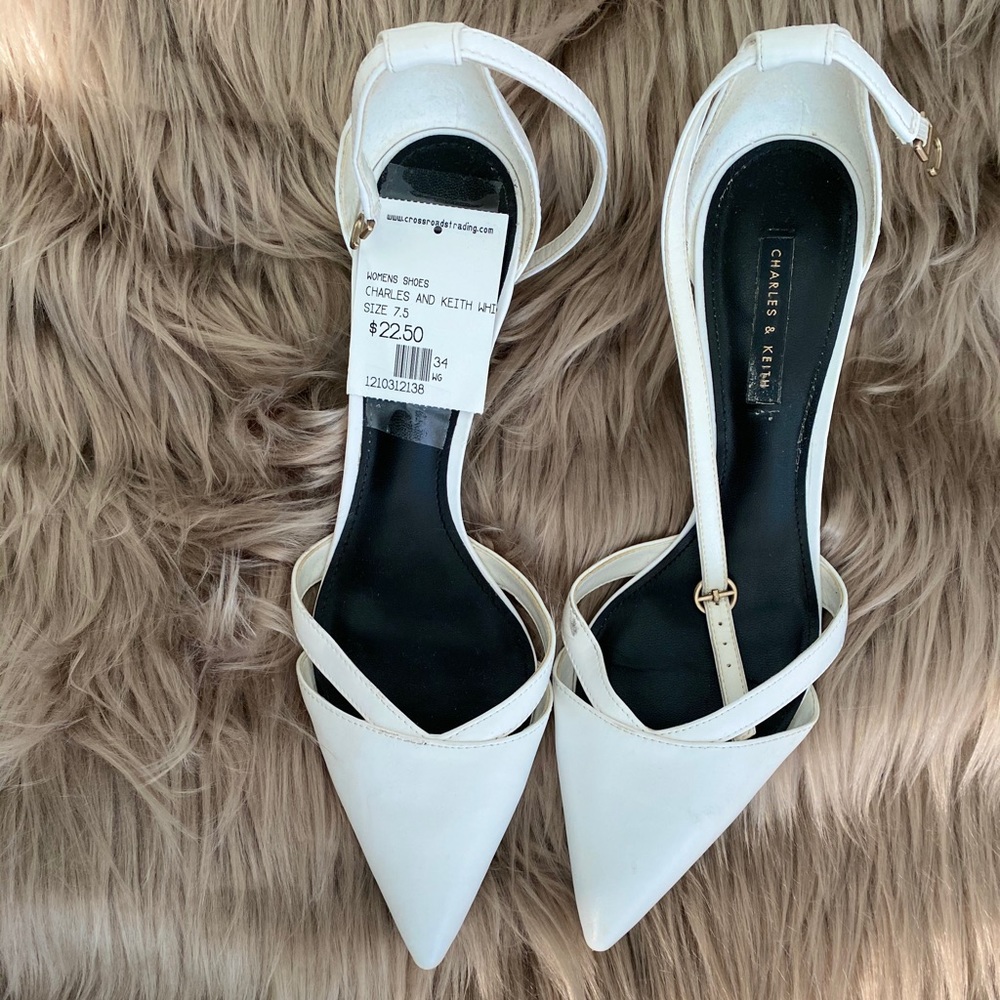 Charles And Keith White Heels